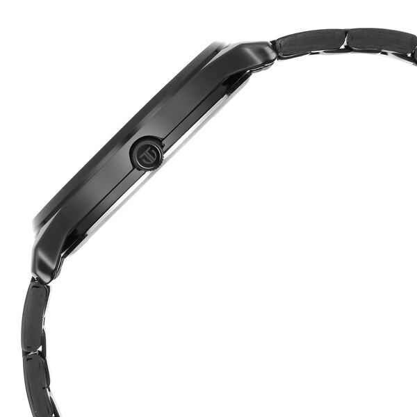 Titan 1802NM01 Men’s Black-Dial Analog Watch with Black Stainless Steel Strap