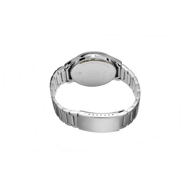 Titan NP1803SM01 Men’s Quartz Multifunction Silver Dial Analog Stainless Steel Watch