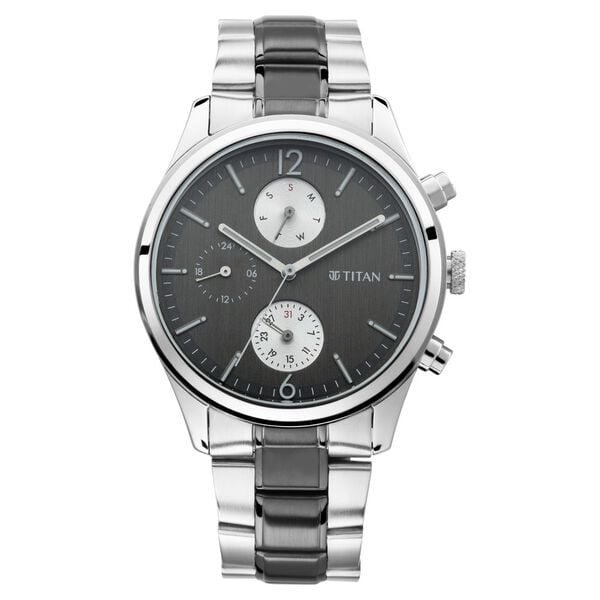 Titan 1805KM02 Workwear Anthracite Dial Multifunction Quartz Analog Watch – Men