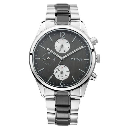 Titan 1805KM02 Workwear Anthracite Dial Multifunction Quartz Analog Watch – Men