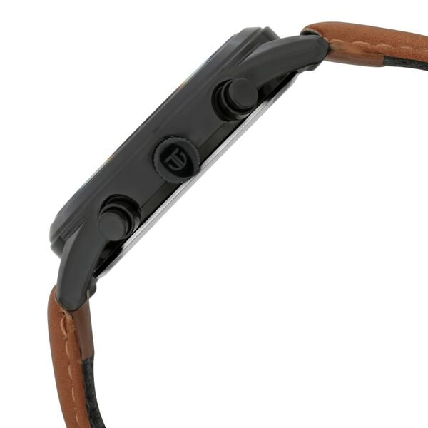Titan NS1805NL02 Men’s Quartz Analog Watch with Black Dial & Tan Leather Strap