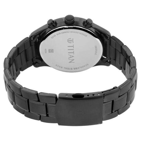 Titan 1805NM02 Workwear Black Dial Multifunction Analog Quartz Watch – Men