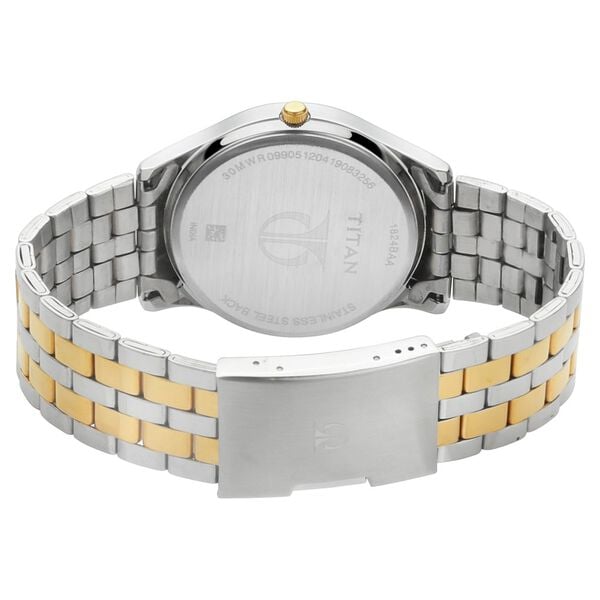 Titan 1824BM01 Men Silver Dial Stainless Steel Strap Quartz Day-Date Watch