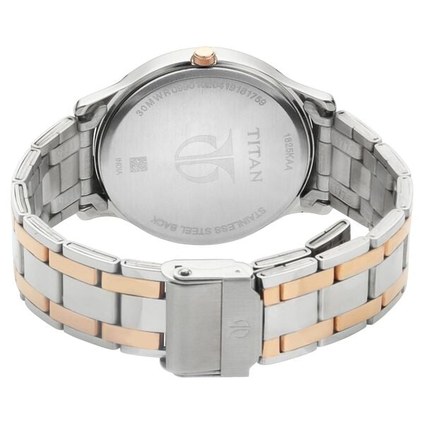 Titan 1825KM01 Men’s Analog Watch | Blue Dial & Stainless Steel Bracelet | Quartz Date Watch