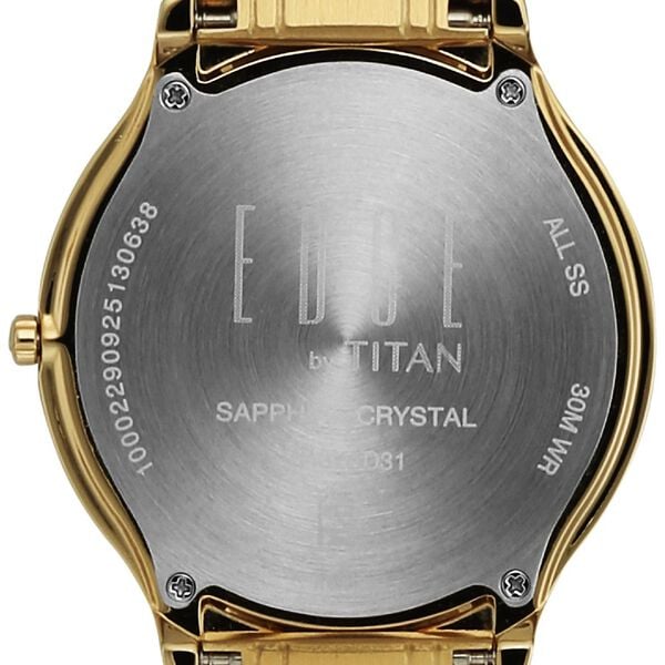 Titan 1843YM03 Champagne Dial Men's Gold Stainless Steel Analog Watch
