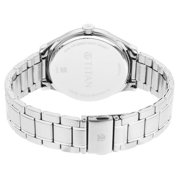 Titan 1865SM01 Blue Dial Silver Stainless Steel Men’s Analog Watch