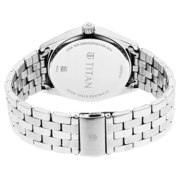 Titan 1866SM01 Men Black Dial Stainless Steel Strap Quartz Watch