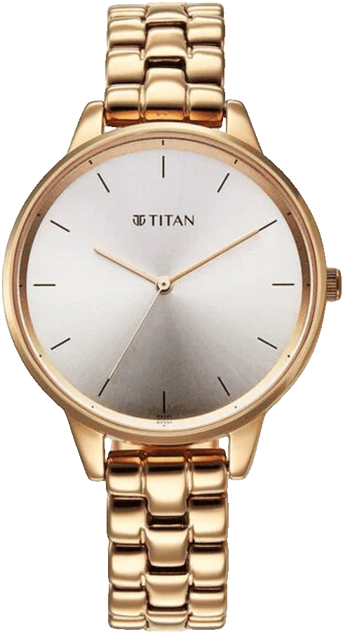 Titan 2648WM12 Neo Quartz Analog Grey Dial Rose Gold Metal Strap Women's Watch