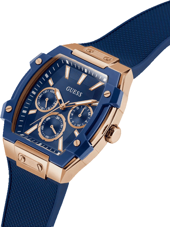 Guess GW0956G4 Phoenix Men's Blue Multi-Function Analog Watch with Silicone Strap
