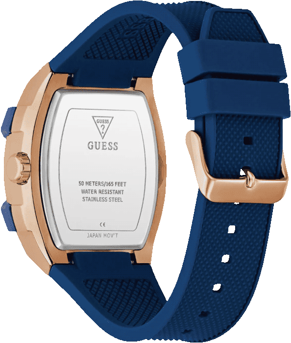 Guess GW0956G4 Phoenix Men's Blue Multi-Function Analog Watch with Silicone Strap