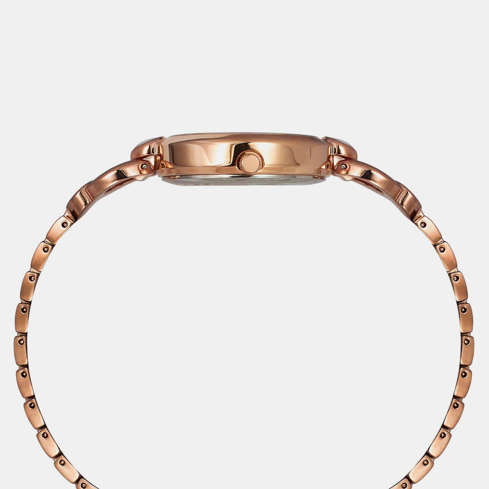 Timex TWEL18103 Women’s Rose-Gold Dial Quartz Analog Watch