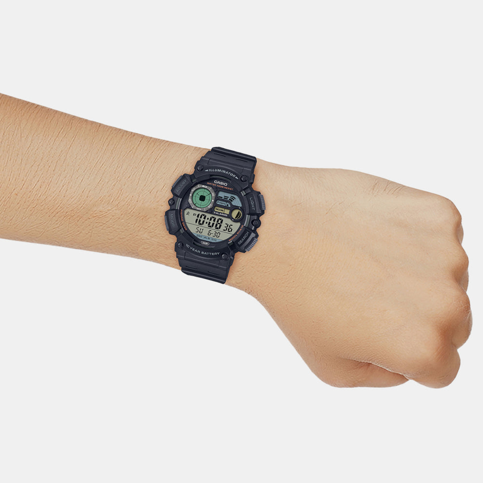 Casio D292 Youth Unisex Quartz Digital Watch with Black Resin Strap