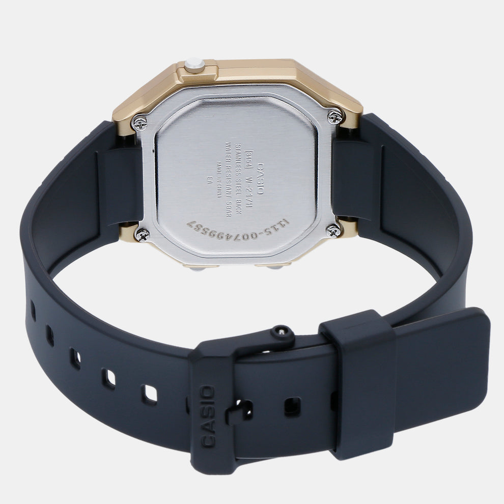 Casio I115 Youth Series Unisex Quartz Digital Watch with Black Resin Strap