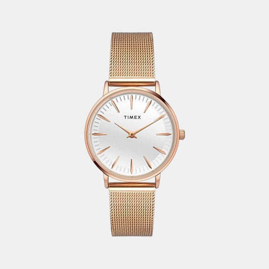 Timex TWEL15606 Women’s White Dial Quartz Analog Watch