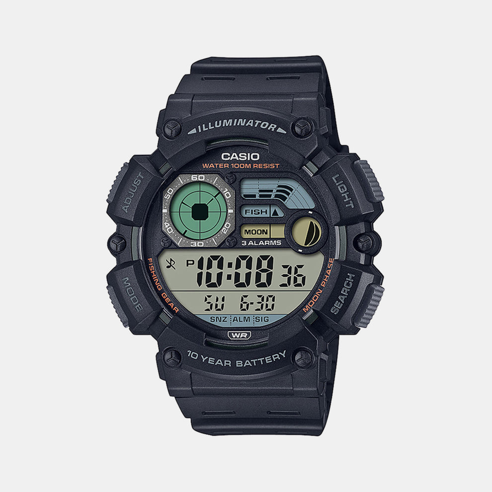 Casio D292 Youth Unisex Quartz Digital Watch with Black Resin Strap