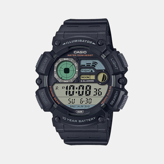Casio D292 Youth Unisex Quartz Digital Watch with Black Resin Strap