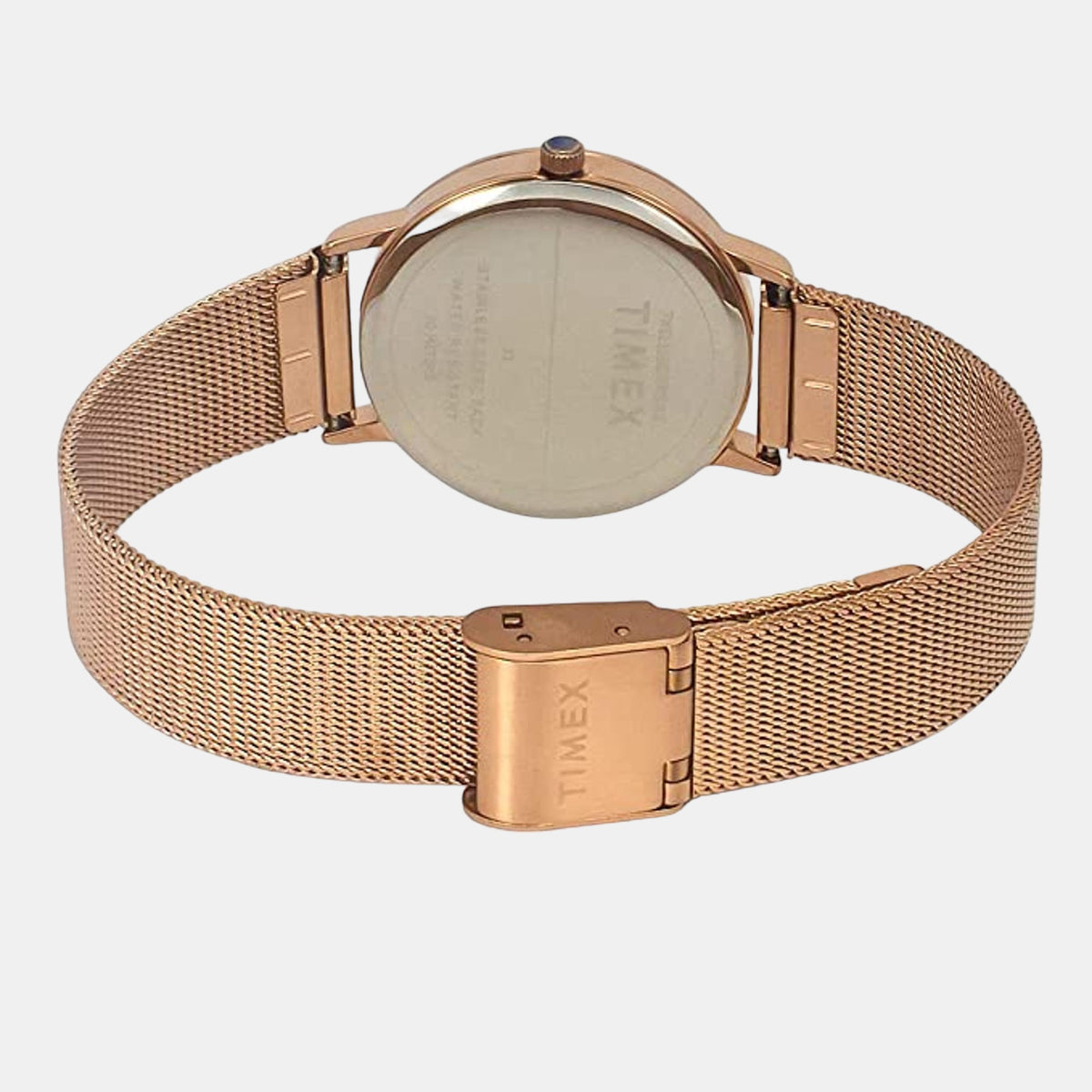 Timex TWEL15607 Mother of Pearl Dial Stainless Steel Women Watch – Round Case, Quartz Movement