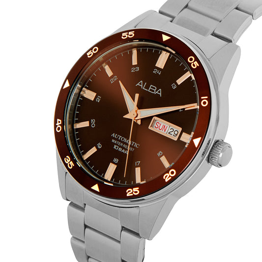 Alba AL4591X1 Brown Dial Automatic Mens Watch