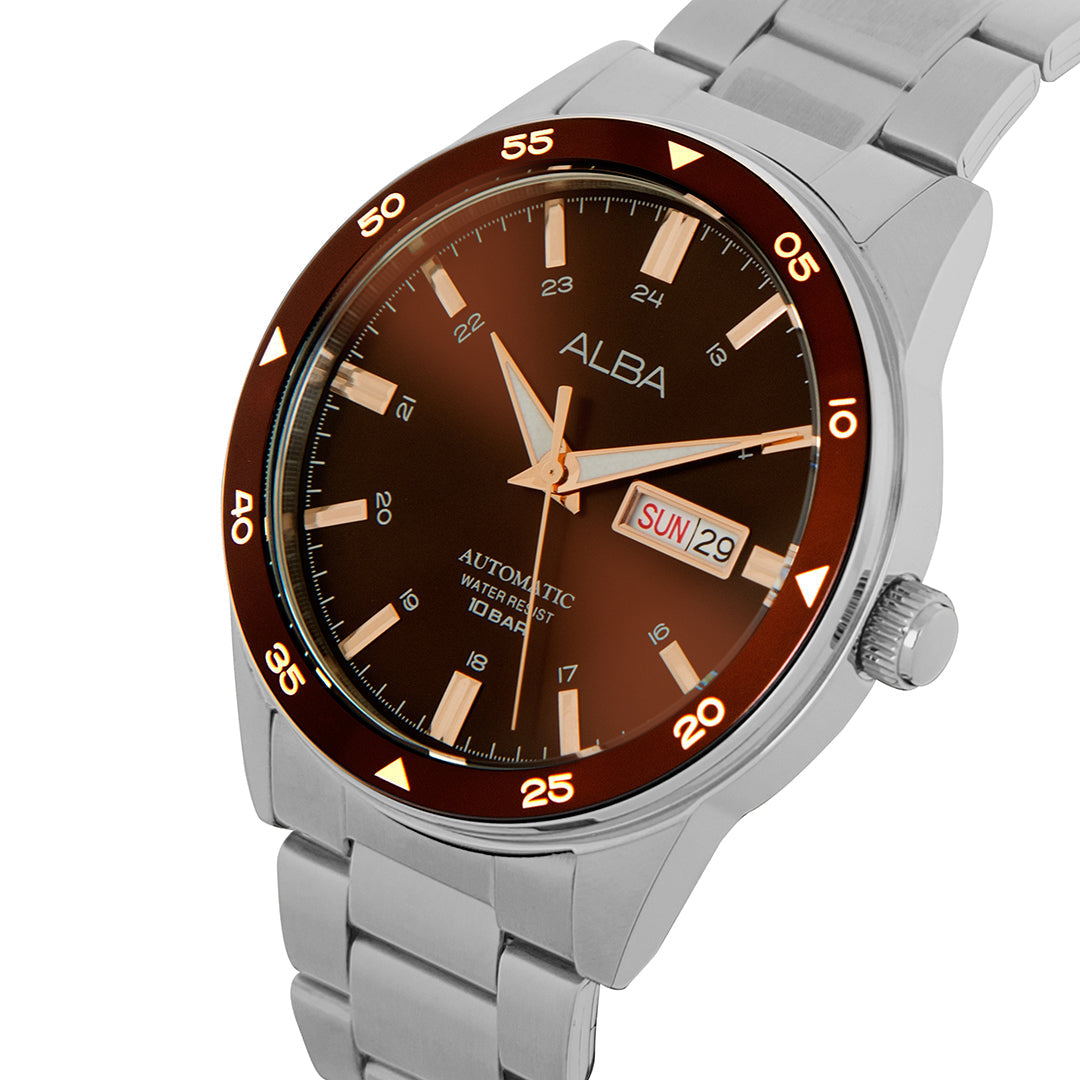 Alba AL4591X1 Brown Dial Automatic Mens Watch