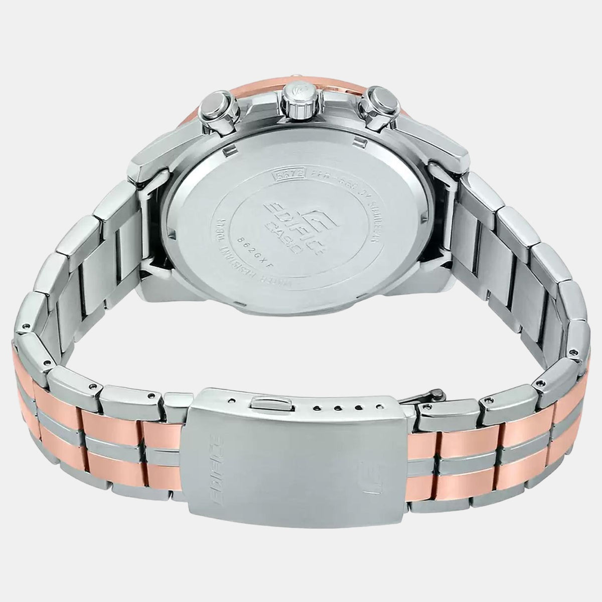 Casio EX429 Edifice Men’s Analog Quartz Chronograph Watch with Two-Tone Stainless Steel Bracelet