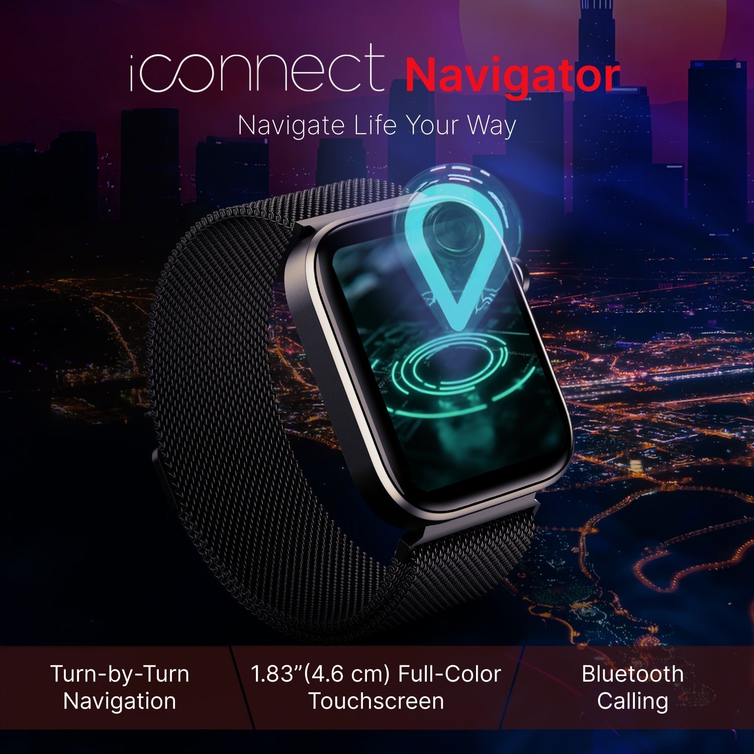 Timex TWIXW904T iConnect Navigator Smartwatch with BT-Calling