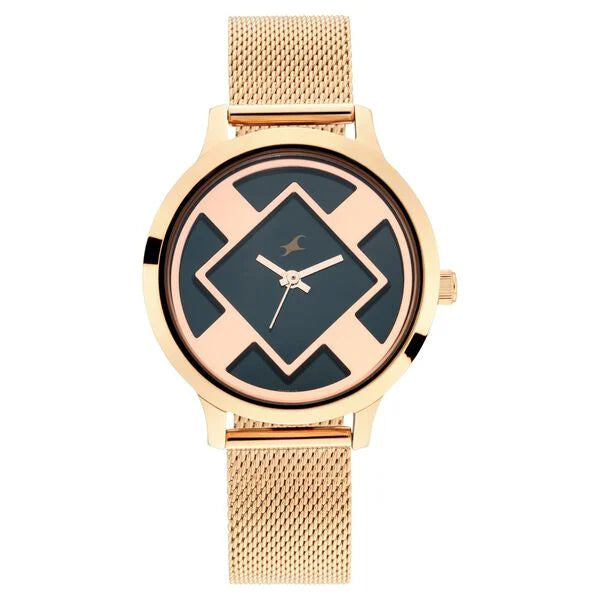 Fastrack 6291WM01 Quartz Analog Women’s Watch with Two-Tone Dial & Stainless Steel Strap