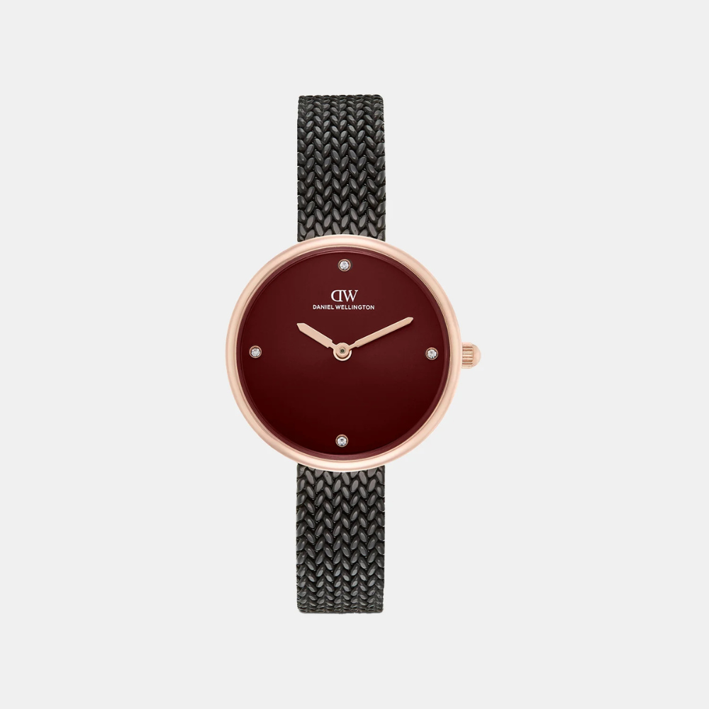 Daniel Wellington DW0DL2702 Burgundy Dial Women's Black Stainless Steel Watch