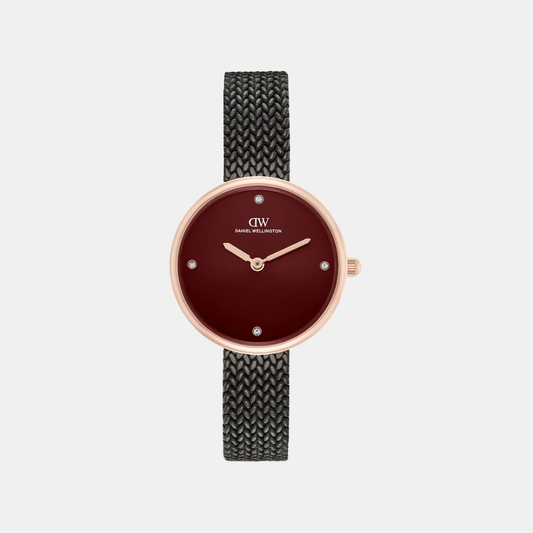 Daniel Wellington DW0DL2702 Burgundy Dial Women's Black Stainless Steel Watch