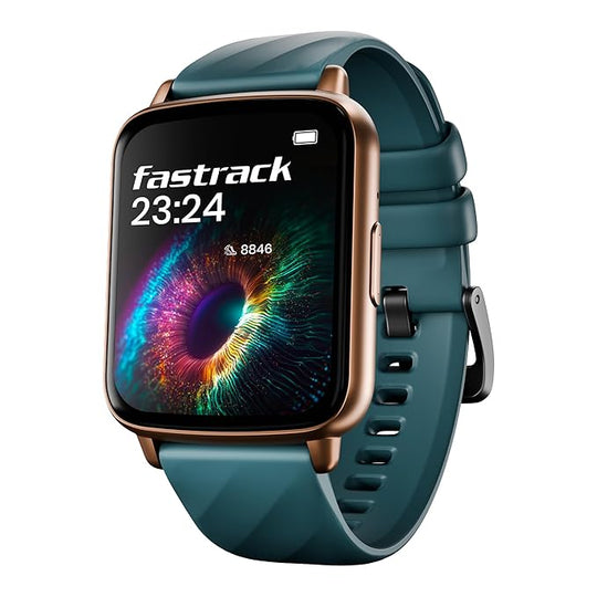 Fastrack 38135PP03 Jupiter S1 Pro Smartwatch 1.83″ Display Teal Silicone Strap Unisex Watch