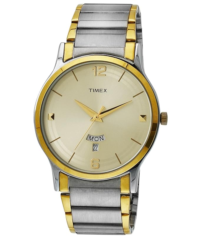 Timex TW000R426 Men’s Beige / Champagne Dial Two-Tone Stainless Steel Classic Watch