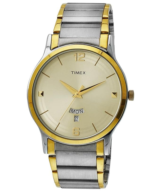 Timex TW000R426 Men’s Beige / Champagne Dial Two-Tone Stainless Steel Classic Watch