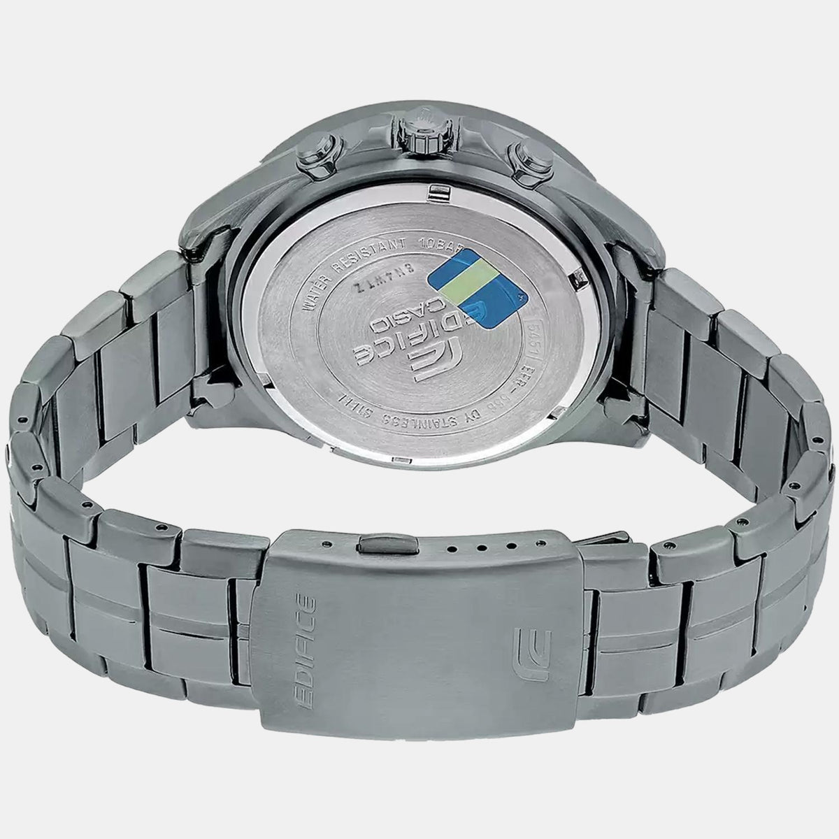 Casio EX494 Edifice Men’s Analog Quartz Chronograph Watch with Grey Dial & Grey Stainless Steel Bracelet