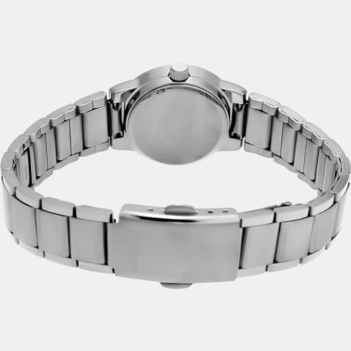 Casio SH35 Analog Quartz Women’s Enticer Watch | Silver Dial | Silver Stainless Steel Strap | 50 m Water Resistant