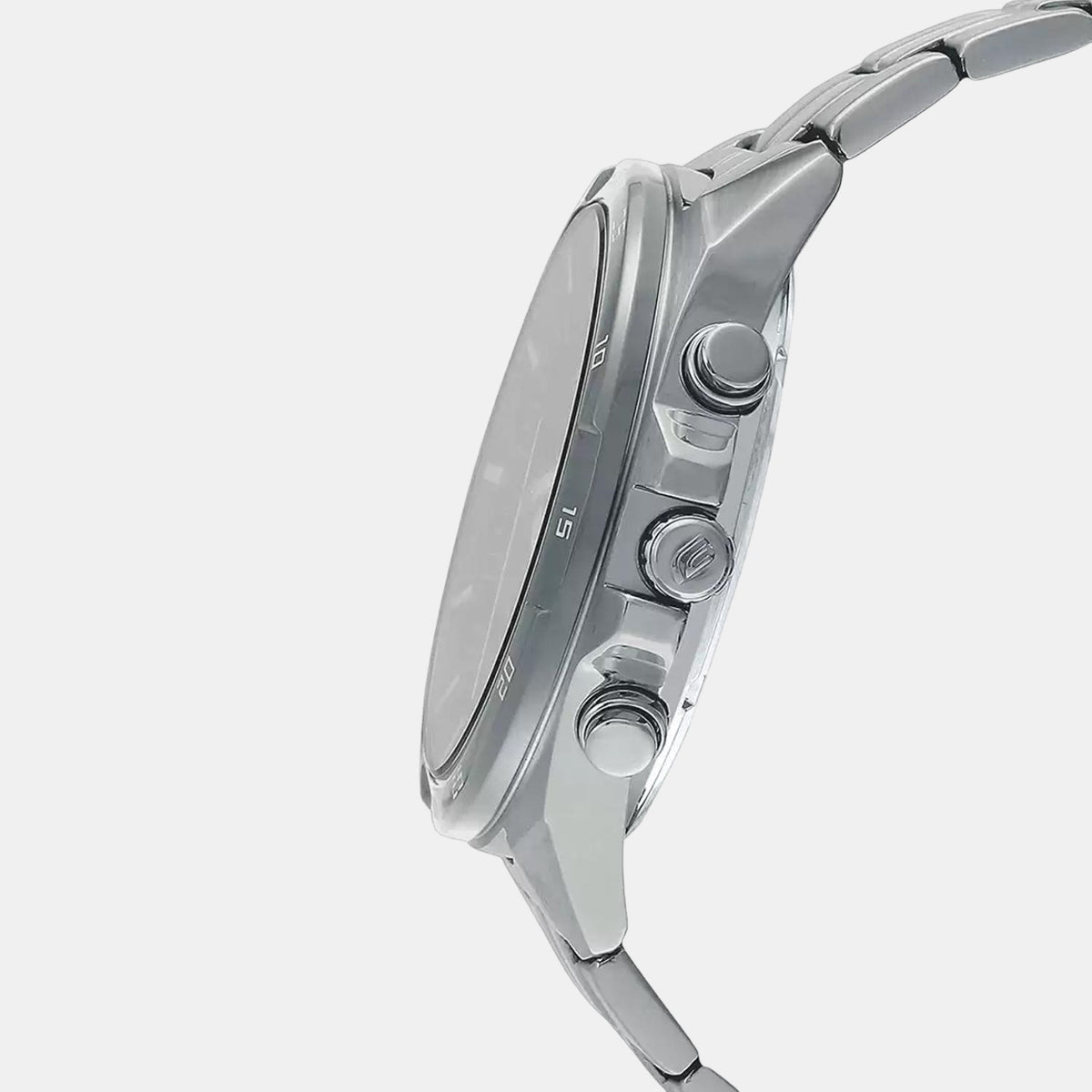 Casio EX494 Edifice Men’s Analog Quartz Chronograph Watch with Grey Dial & Grey Stainless Steel Bracelet