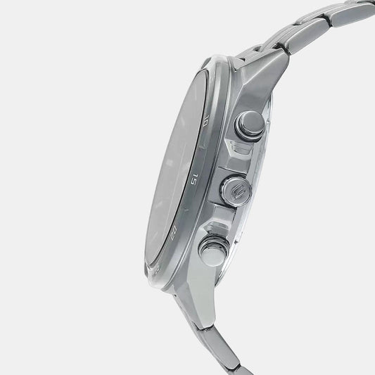 Casio EX494 Edifice Men’s Analog Quartz Chronograph Watch with Grey Dial & Grey Stainless Steel Bracelet