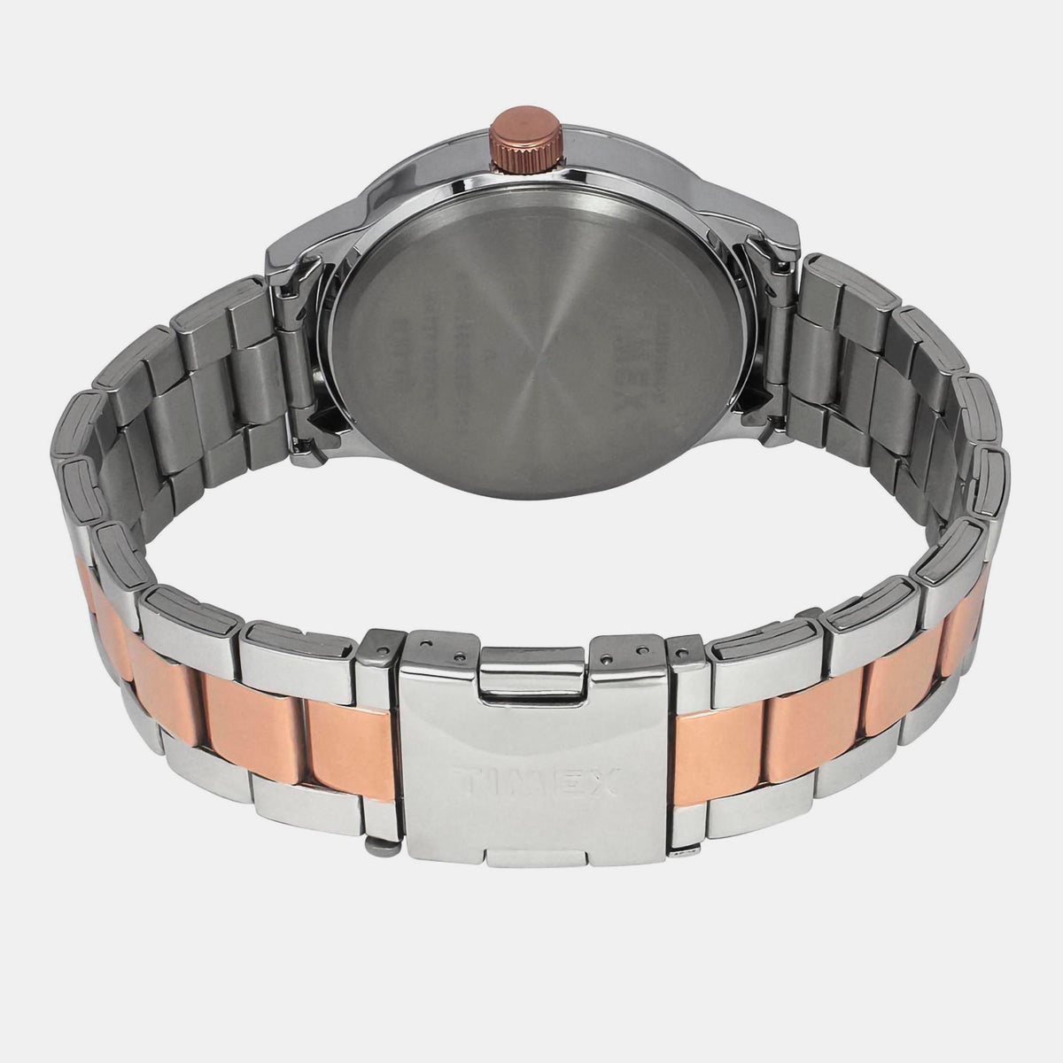 Timex TWEG19919 Black Dial Two‑Tone Stainless Steel Analog Men Watch – Round Case, Quartz Movement
