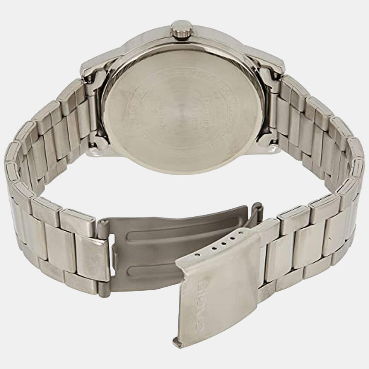 Casio A494 Analog Quartz Men’s Enticer Watch | Silver Dial | Silver Stainless Steel Strap | 50 m Water Resistant