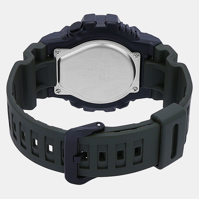 Casio Youth Series Black Silver Analog Digital Watch D155