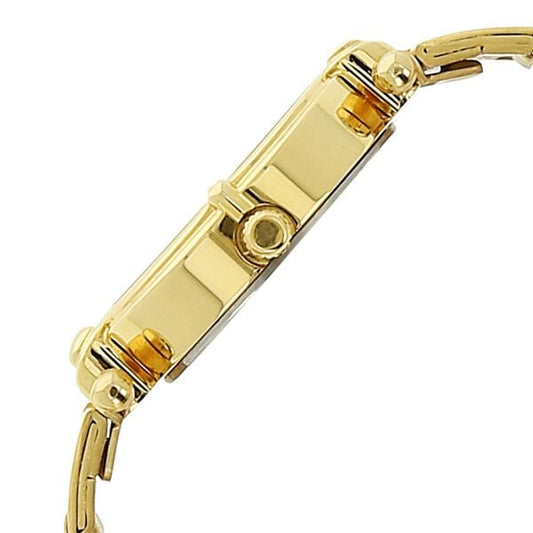 Titan 2419YM04 Black Oval Dial Analog Watch for Women – Golden Stainless Steel Strap, Quartz Movement