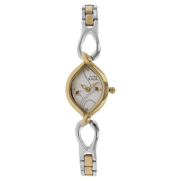 Titan 2455BM01 Women’s Silver Dial Quartz Analog Stainless‑Steel Bracelet Watch