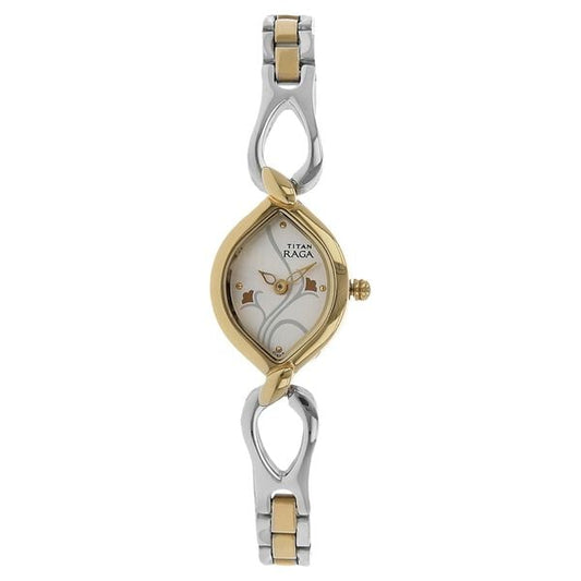 Titan 2455BM01 Women’s Silver Dial Quartz Analog Stainless‑Steel Bracelet Watch