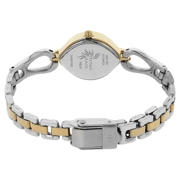Titan 2455BM01 Women’s Silver Dial Quartz Analog Stainless‑Steel Bracelet Watch