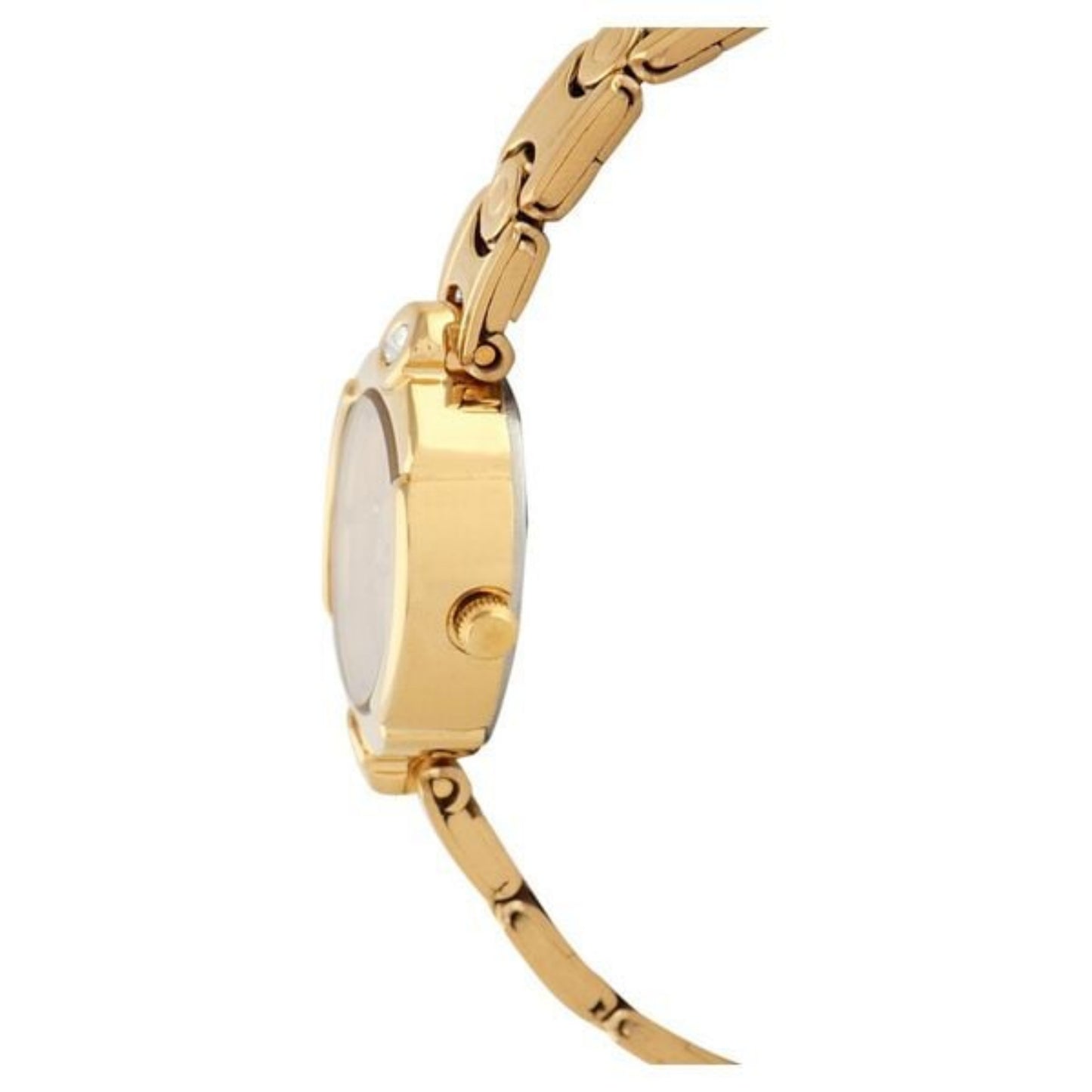 Titan 2467YM01 Quartz Analog Silver Dial Watch for Women, Golden Stainless Steel Strap