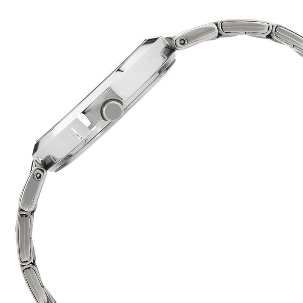 Titan 2480SM08 Women’s Black-Dial Analog Watch with Silver Stainless Steel Strap