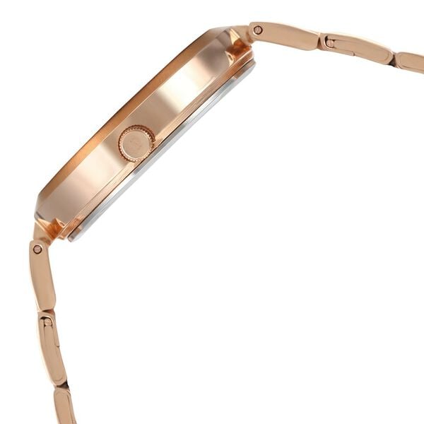 Titan 2480WM03 Women’s Pink-Dial Analog Watch with Rose-Gold Stainless Steel Strap