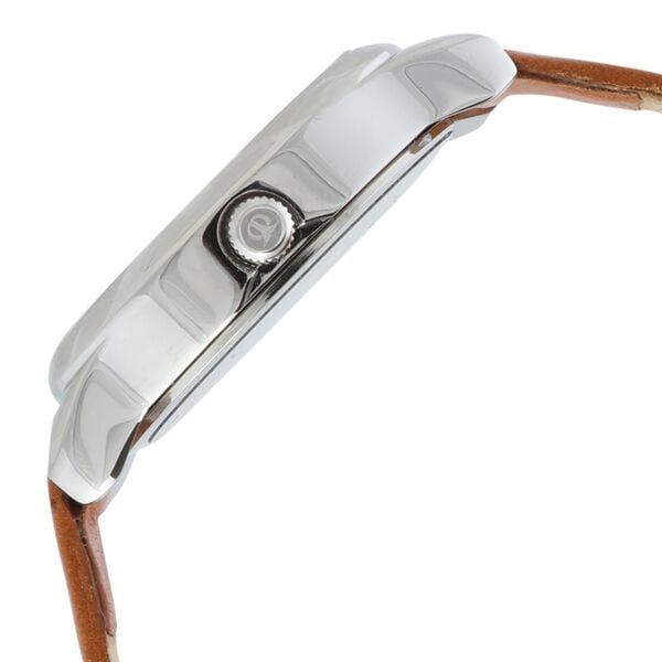 Titan 2481SL06 Silver Dial Analog Watch for Women – Brown Leather Strap, Quartz Movement