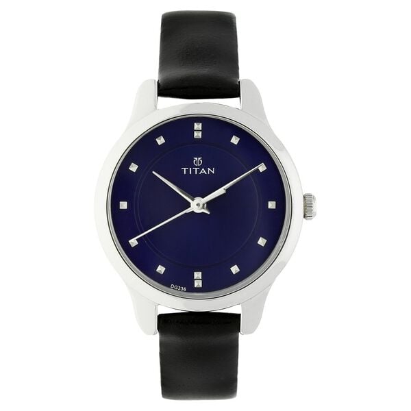 Titan NP2481SL08 Women’s Quartz Analog Blue Dial Leather Watch