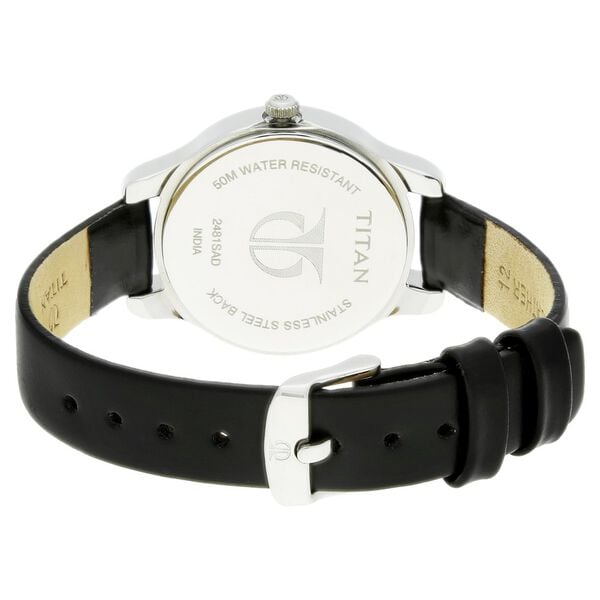 Titan NP2481SL08 Women’s Quartz Analog Blue Dial Leather Watch