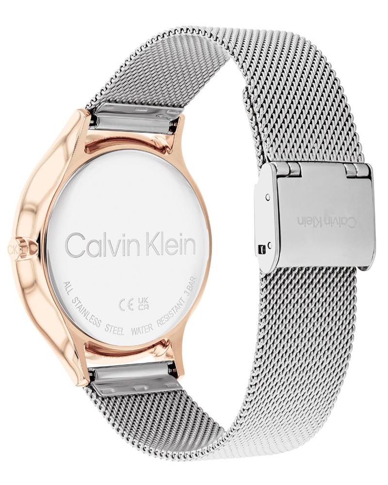 Calvin Klein 25100006 Timeless Women’s Silver-Dial Stainless Steel Mesh Watch