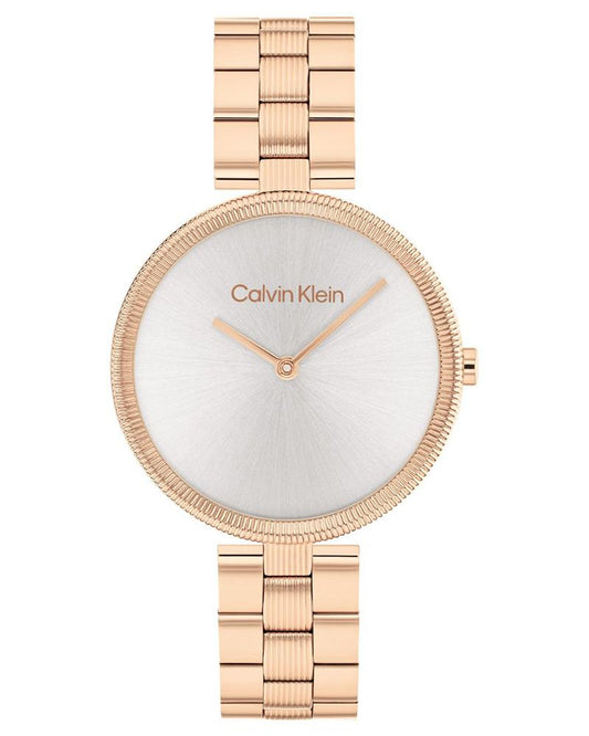 Calvin Klein 25100013 Women’s Gleam Quartz Watch with Grey Dial & Stainless-Steel Strap